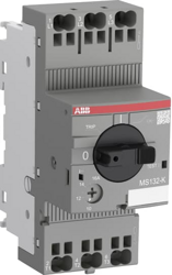 ABB Wyłącznik silnikowy MS132-16K do silnika AC-3/400V: 7,5kW zakres nastawy: 10-16A Zacisk: Push-In